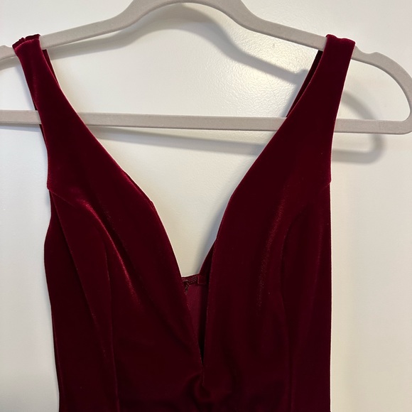 421 Daisy & Lucy Red Stretch Velvet Holiday Dress main image 1